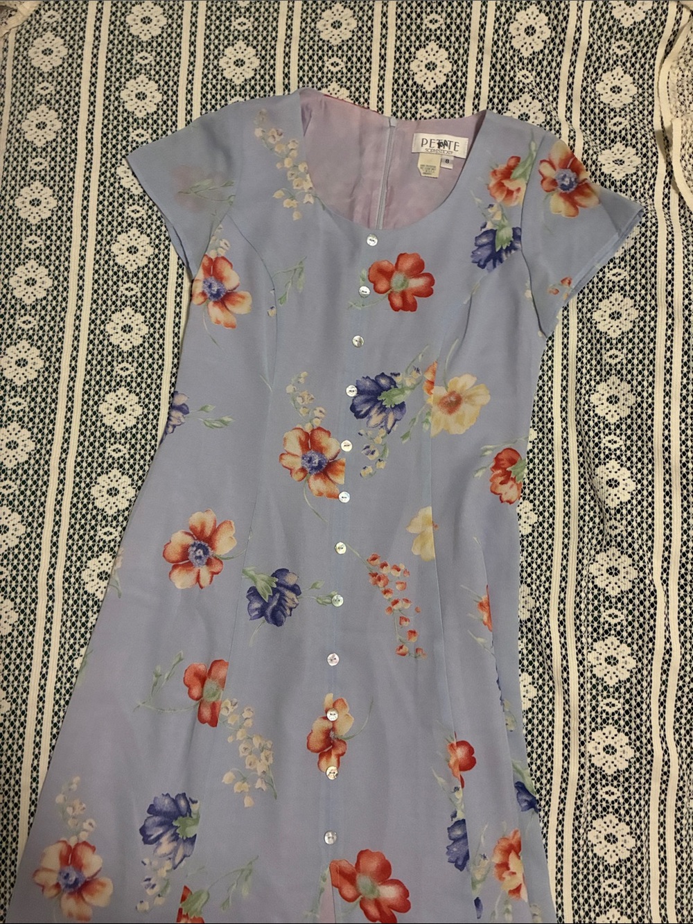90s Y2K Vintage Midi Maxi Blue Floral Spring Summer Sundress Dress Laura Ashley